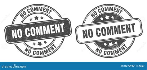 No Comment Stamp No Comment Label Round Grunge Sign Stock Vector