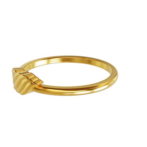 Plain Curve Design Gold Ring 01 08 Spe Goldchennai