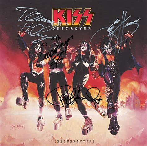 Kiss Band Signed Destroyer Ressurected Album Artist Signed