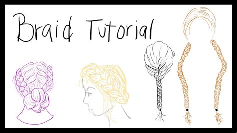 Learn to draw a hairstyle pencil name : How To Draw Braids (Easy Tutorial) // Sketching Braids ...