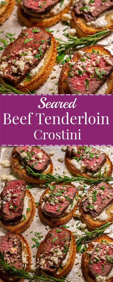 Seared Beef Tenderloin Crostini Appetizer Joe S Healthy Meals