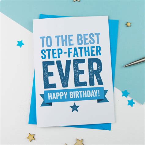 Step Father Or Step Dad Birthday Card By A Is For Alphabet