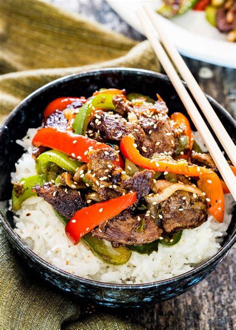 Chuck steak comes from the shoulder and this particular cut of meat takes well to braising and marinating and longer cooking in the oven such as this recipe. Tender Strips of beef stir fried with peppers and onions ...