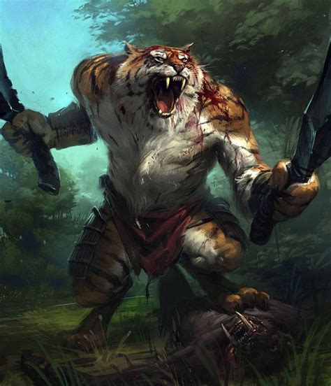 Weretiger Werewolf Art Revenger By Sławomir Maniak Character Art