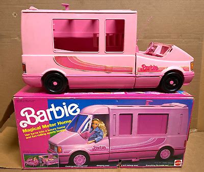 Vintage 1988 Barbie Magical Motorhome RV Camper Van Pink With Original