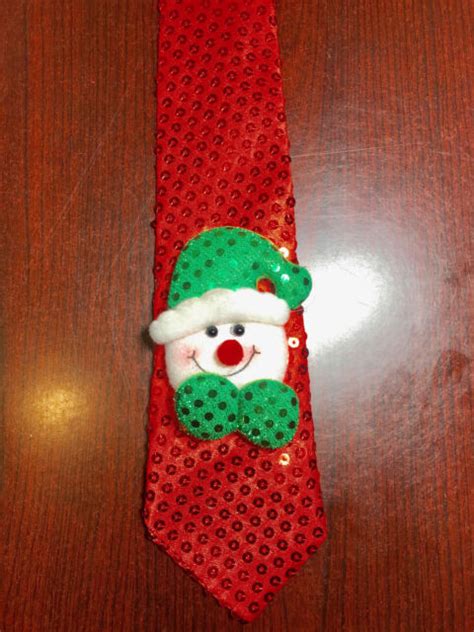 Santa Claus Mens Neck Tie Red Christmas Holiday Classic Width And Length