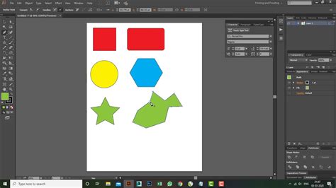 Creating Basic Shapes In Adobe Illustrator Tutorial Youtube