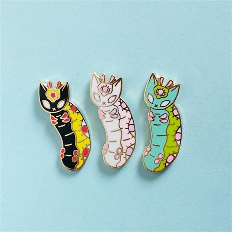 Caterpillar Cat Pin Hard Enamel Pin Lapel Pin Pin Badge Etsy
