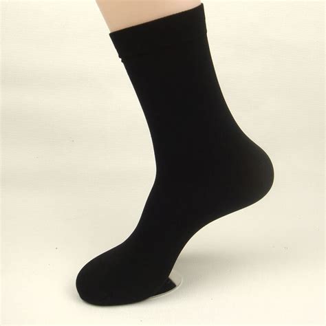10 Double Male Thickening Black Stockings Fashion Knee High Socks