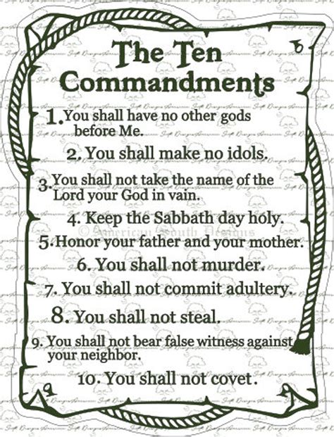 The Ten Commandments Svg Pdf Digital File Vector Graphic Images And