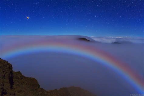 Mars Rising Over Haleakala Crater Moonbow Haleakala National Park