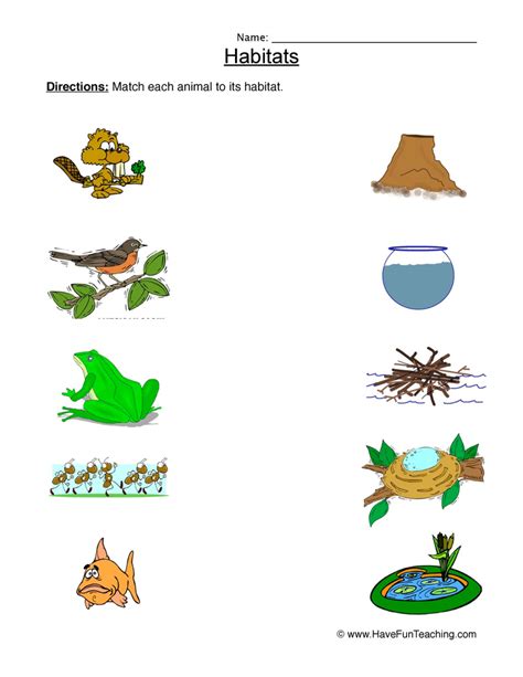 Free Printable Worksheets On Animal Habitats Printable Templates