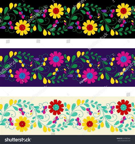 Beautiful pattern with nice hand drawn watercolor roses. Colorful Ornate Ethnic Pattern Mexican Embroidery Stock ...