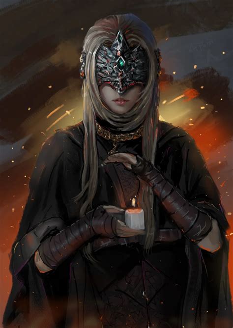 fire keeper ds3 fanart by cosme lucero imaginarydarksouls rpg character character portraits