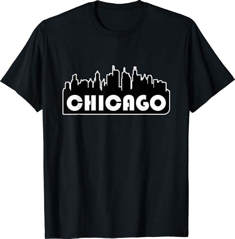 Chicago T Shirt Chicago Skyline Shirt Usa Vacation T Tee