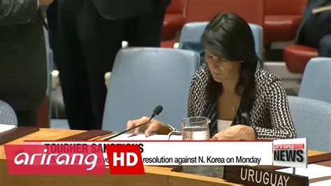 u s asks unsc to vote on draft resolution against n korea on monday youtube