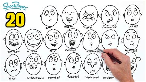 How To Draw 20 Different Emotions Youtube