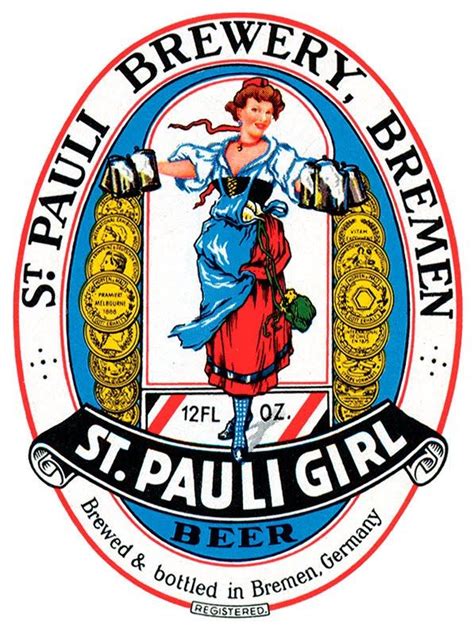st pauli girl beer label beer girl vintage beer labels