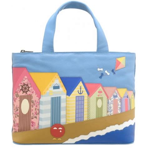 Yoshi Hampton Beach Hut Limited Edition Leather Grab Bag Handbag Y26