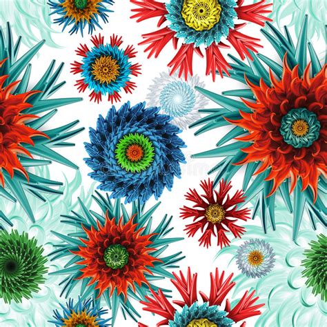 High quality coral floral gifts and merchandise. Seamless Abstract Coral Stars And Flowers Pattern ...