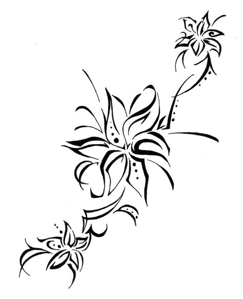 Lily Tribal Tattoos Clipart Best