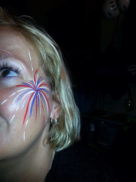 Fireworks Fourth Of July Face Paint 4th Of July Makeup Face Painting