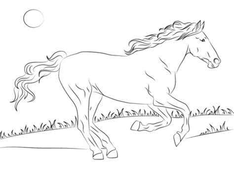 Beautiful free printable coloring pages horses. Beautiful Mustang Horse coloring page | Free Printable ...