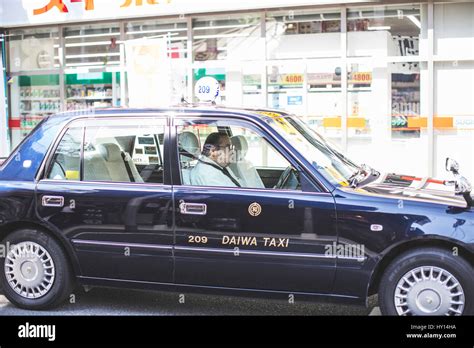 Taxi In Tokyo Japan Stock Photo Alamy