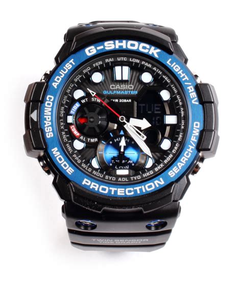 0 to 359 degrees measuring unit: Casio G-Shock Gulfmaster GN1000B-1A Twin Sensor Tide/Moon ...