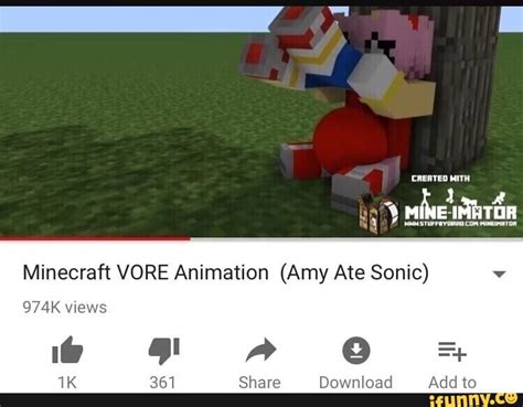 Minecraft Vore Animation Amy Ate Sonic