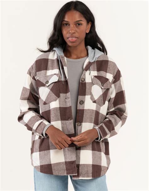 Ashley Sherpa Lined Womens Flannel Brown Tillys