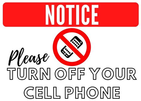 Free No Cell Phone Sign Printable Template And Images No Cell Phone