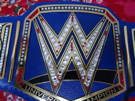 New Wwe Blue Universal Championship Belt Adult Size Wrestling Etsy