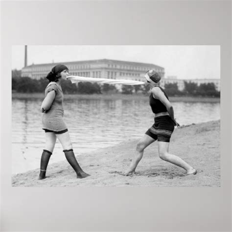 Sexy Tug Of War 1920s Poster Zazzle