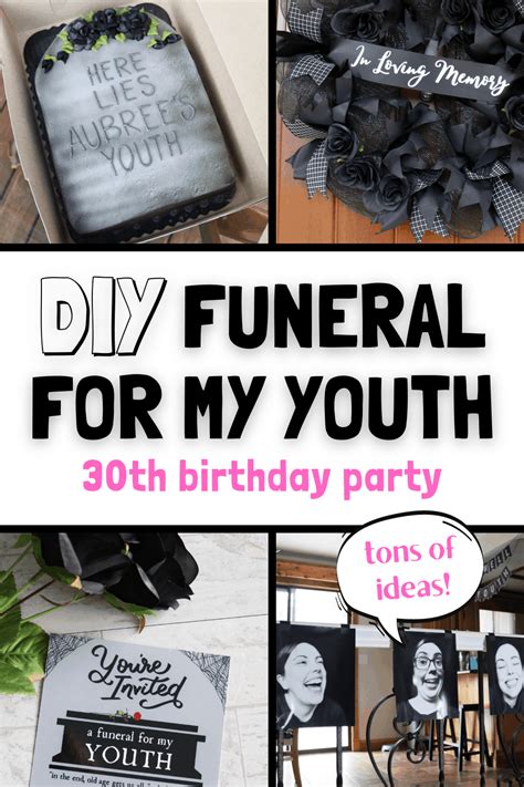 Diy 30th Birthday Funeral For My Youth Party Aubree Originals