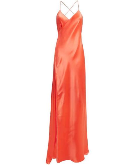 Orange Silk Gown Gowns Silk Gown Wrap Gown