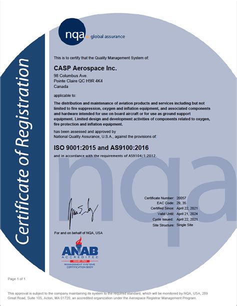Casp Aerospace Achieves As9100d And Iso Certification Casp Aerospace