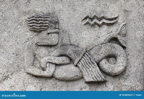 Zodiac - Aquarius or Water-bearer Stock Image - Image of horoscope