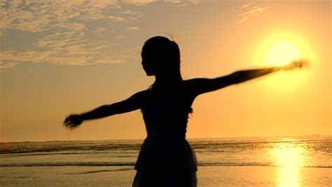 Slow Motion Freedom Woman At Sunrise Stock Footage Video 5789900