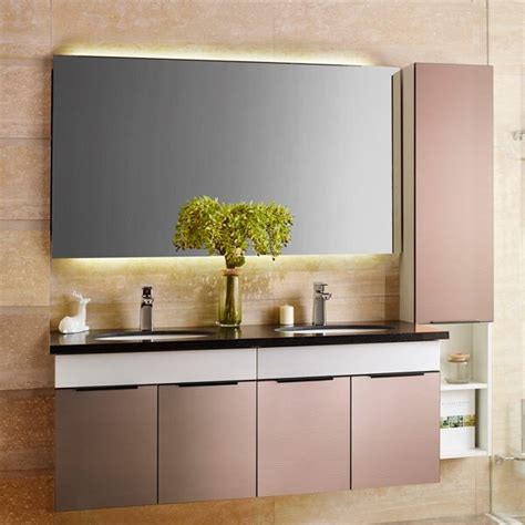 Think of humble bathroom cabinets as magic makers. New Design Oppein Luxury Double Hanging Glass Bathroom ...