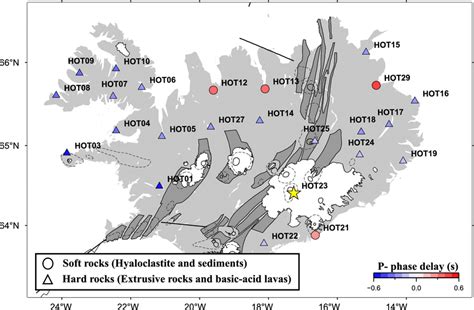 Map Of The Hotspot Stations Superimposed On The Rift Zones Of Iceland