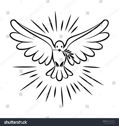2010 Holy Spirit Dove Outline Images Stock Photos And Vectors