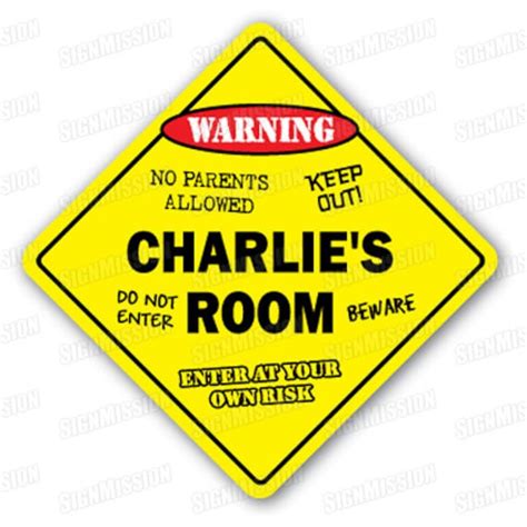 Charlies Room Sign Kids Bedroom Decor Door Childrens Etsy