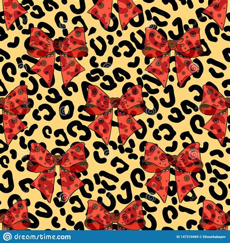 Seamless Pattern With Leopard Print And Roses Vector