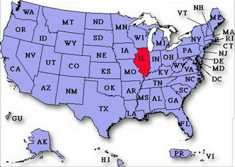 Illinois Usa Map