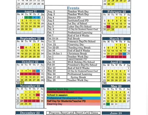 Howard County Calendar 2022 23 Printable Word Searches