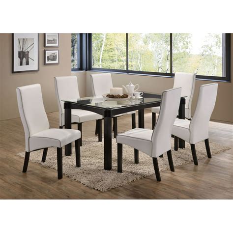 Eugene 7 Piece 59 Rectangular Dining Set White Table And 6 Chairs