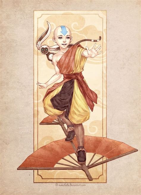 Aang And Momo By Nukababe On Deviantart Avatar Airbender Avatar The