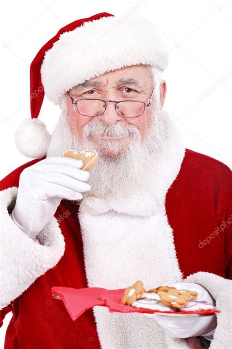 Santa Eating Cookie — Stock Photo © Luckybusiness 7933467