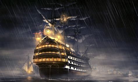 Pirates Of The Caribbean Ship Artwork Wallpaper Hd Artist 4k